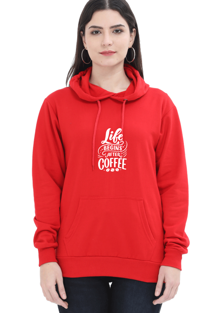 hoodies for women's life begins after coffee printed hoodie