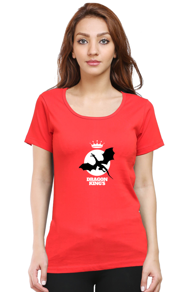 printed t shirts for women dragon king print to t shirt