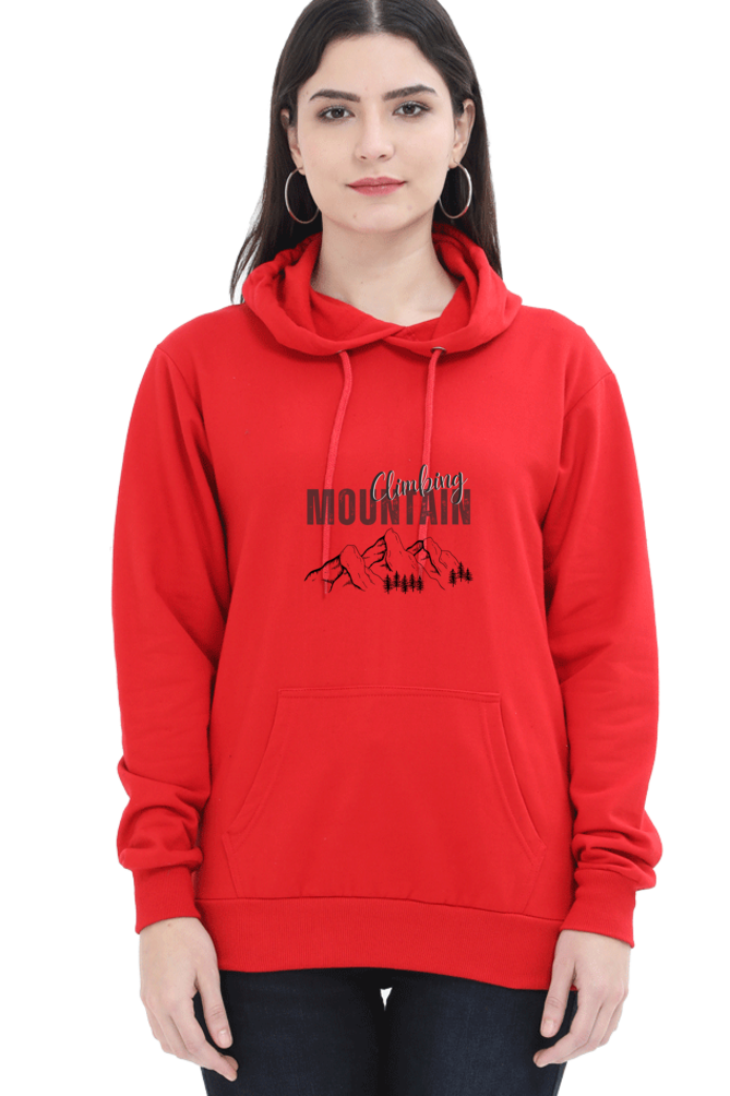 hoodies for women climbing mountain printed hoodie