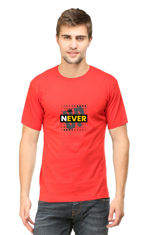 Printed T Shirts for Men never give up Printed t-Shirts Customised