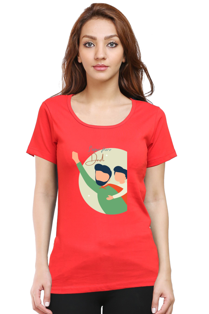 printed t shirts for women super hero dad printed t shirts ladies