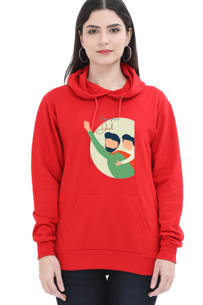 hoodies for women's super hero dad printed womens hoodies