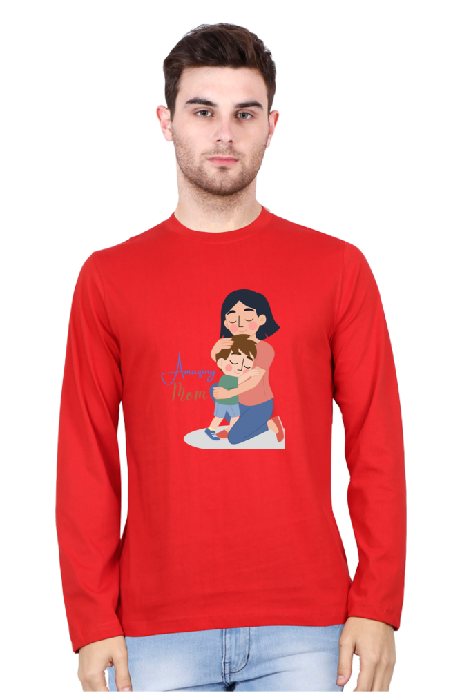 Printed Full Sleeve T Shirts amazing mom Full Sleeve Plain T Shirts