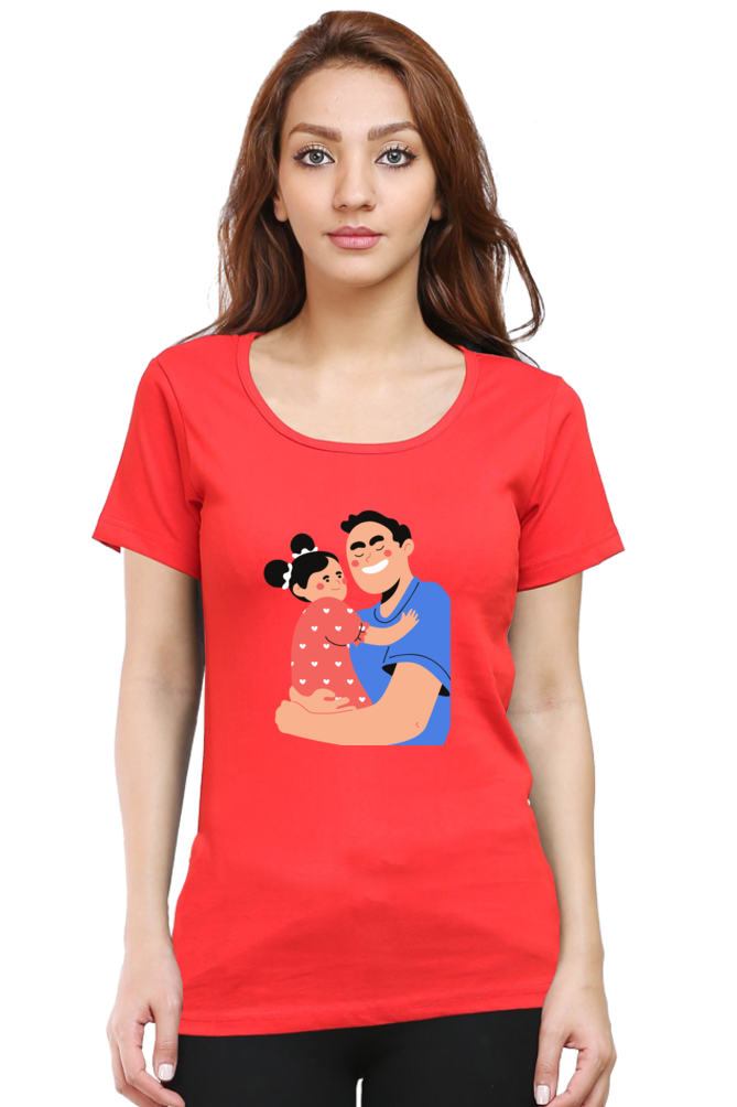 printed t shirts for women dad & daughter printed t shirts customised