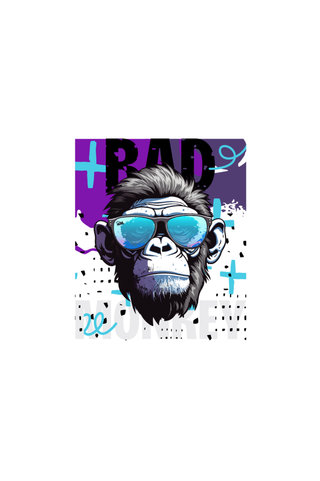 Printed t shirts For Men Rad Monkey Printed t-Shirts White-T SHIRTS-The Sanctum