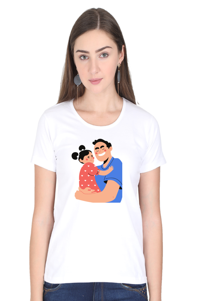 printed t shirts for women dad & daughter printed t shirts customised