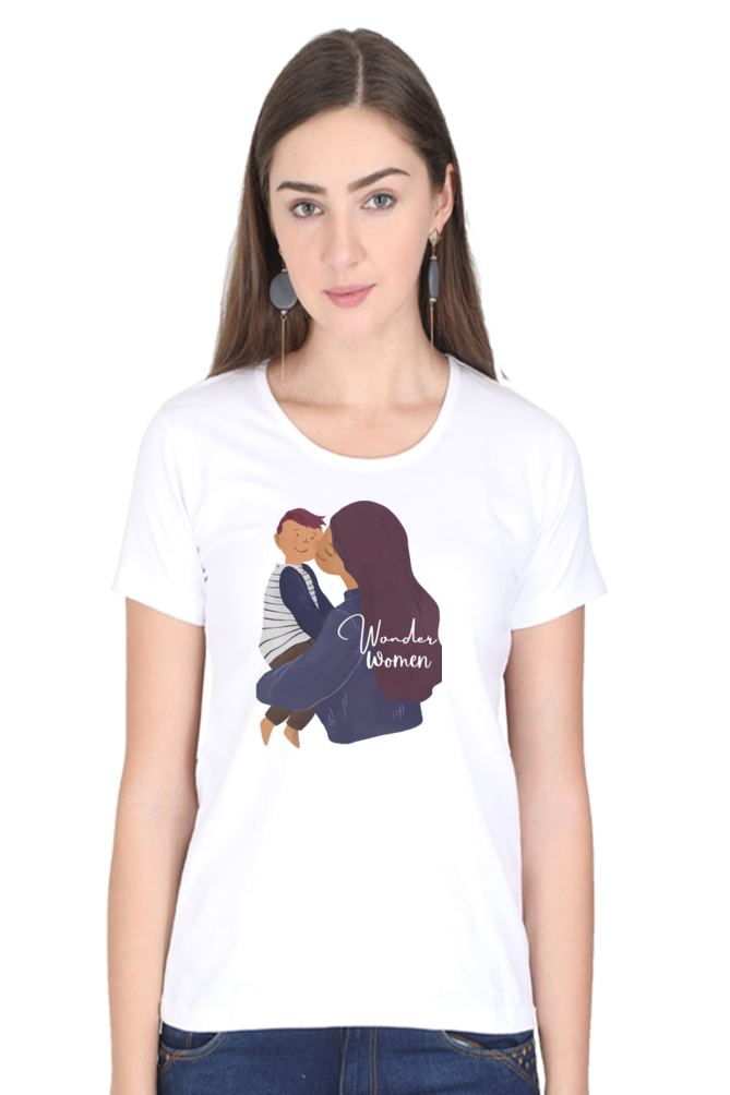 printed t shirts for women  wonder women printed t shirts white