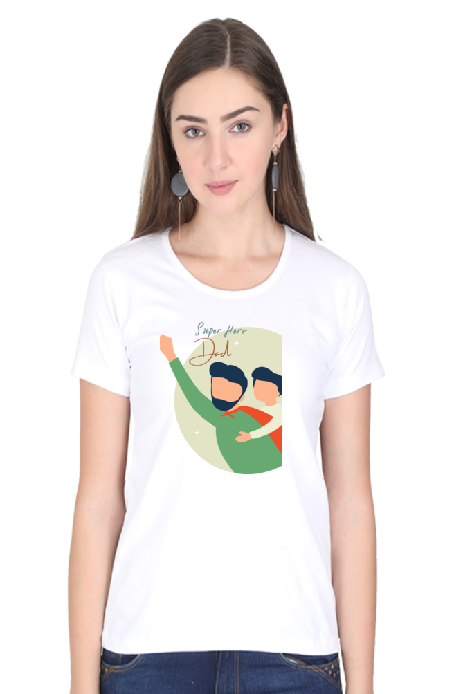 printed t shirts for women super hero dad printed t shirts ladies