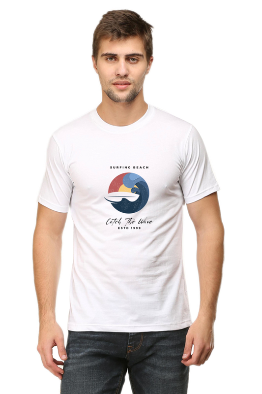 Printed T Shirts for Men surfing beach Printed T Shirts Men