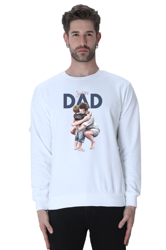 sweatshirts for men super dad sweatshirts for men white