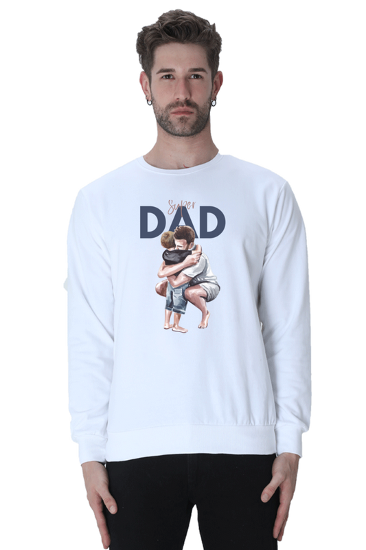 sweatshirts for men super dad sweatshirts for men white