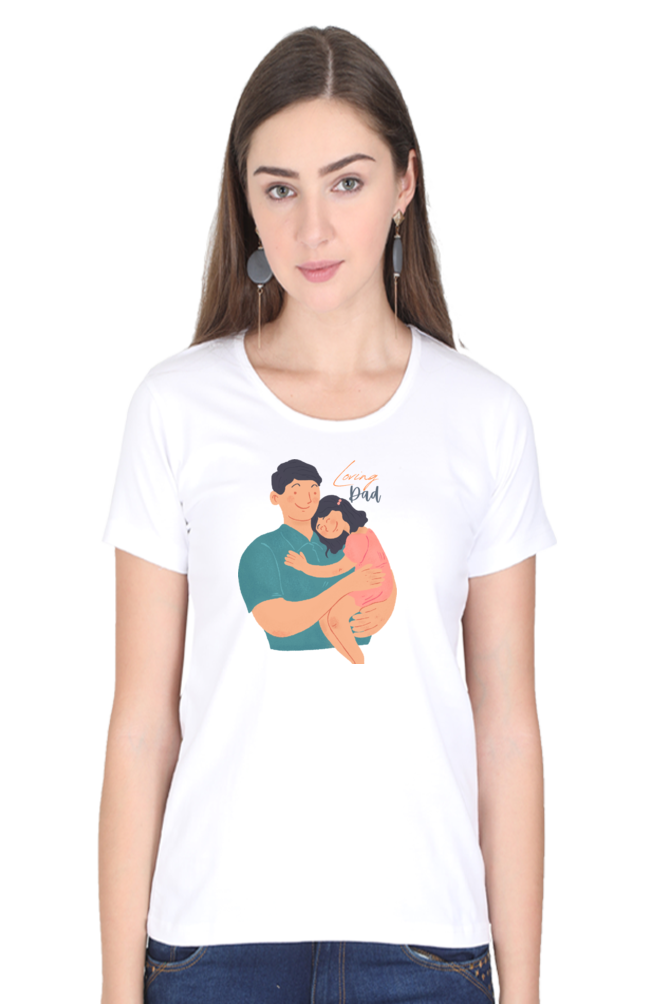 printed t shirts for women loving dad printed t shirts white