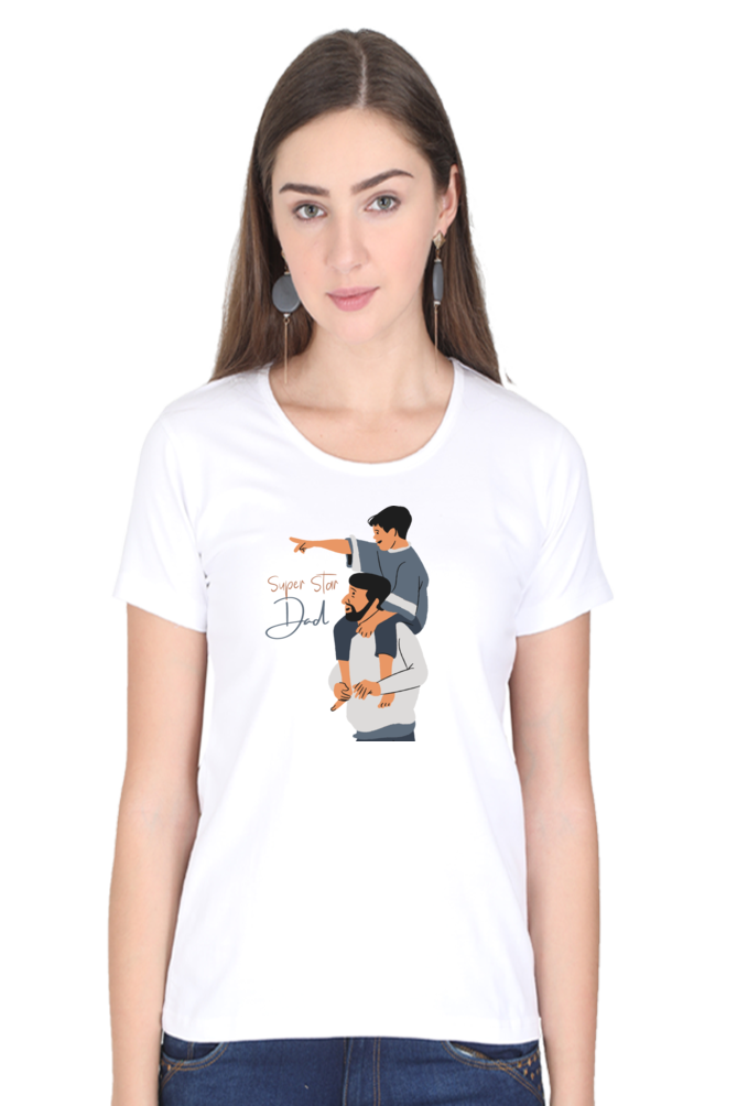 printed t shirts for women super star dad printed t shirts customised