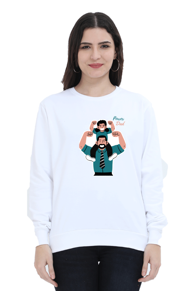 sweatshirts for women power dad sweatshirts for women white