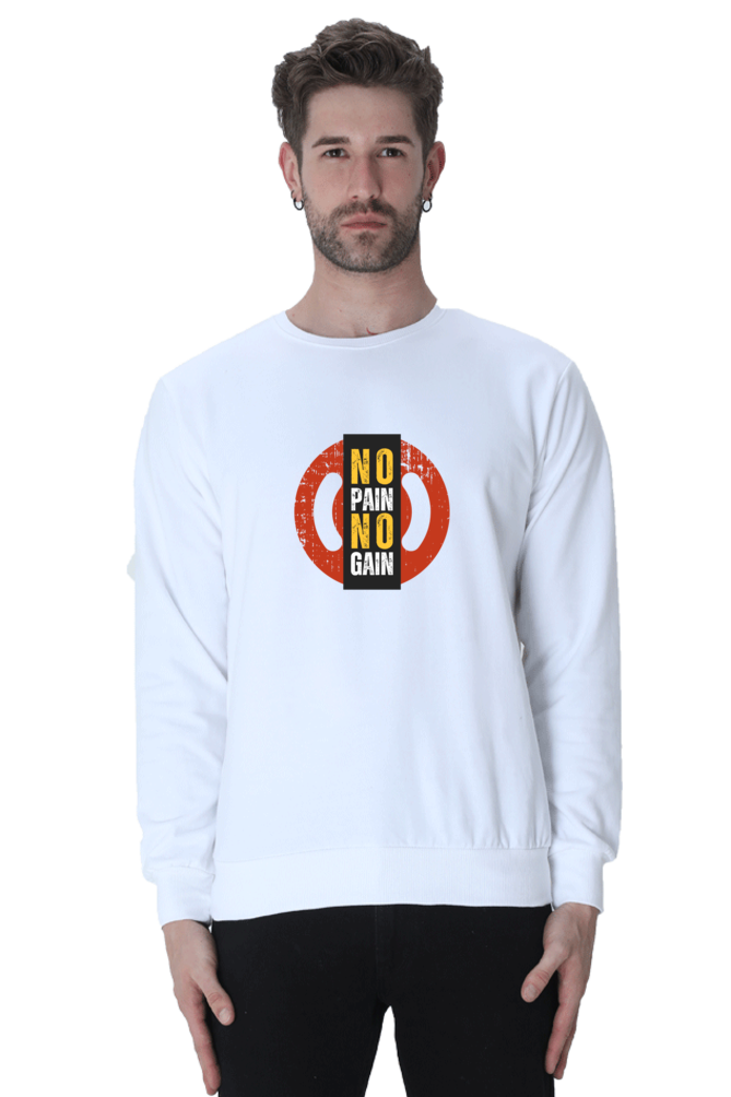 sweatshirts for men no pain no gain sweatshirts for men white