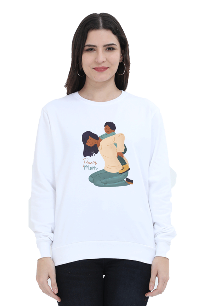 sweatshirts for women power mom women sweatshirt white