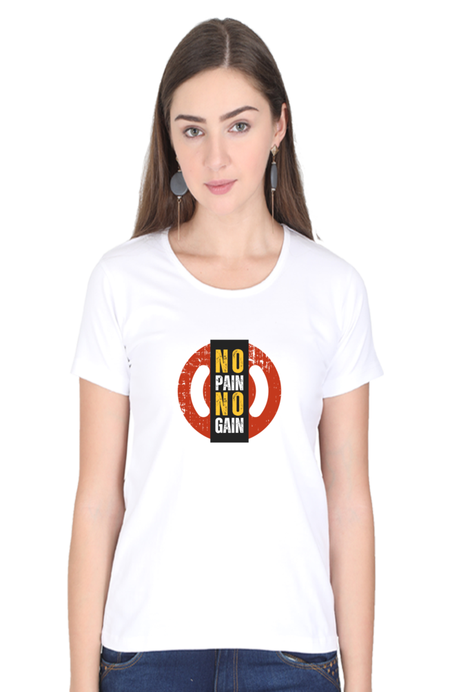 printed t shirts for women no pain no gain print to t shirt