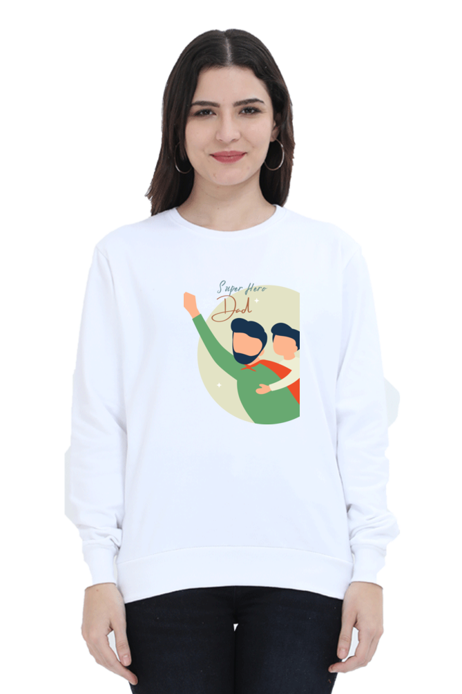 sweatshirts for women super hero dad women sweatshirt white