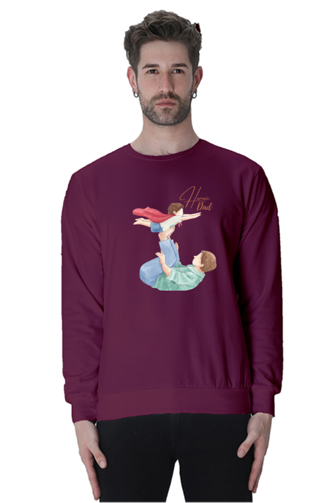 sweatshirts for men heroic dad sweatshirts for men