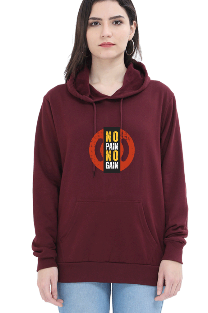 hoodies for women's no pain no gain hoodies for women grey