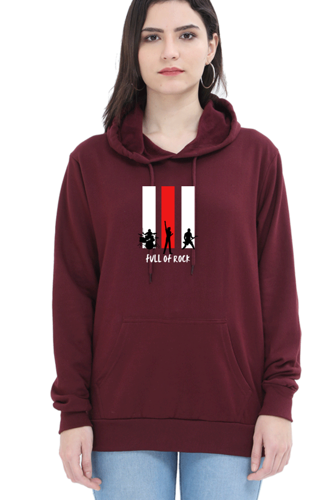 hoodies for women full of rock printed hoodies for women