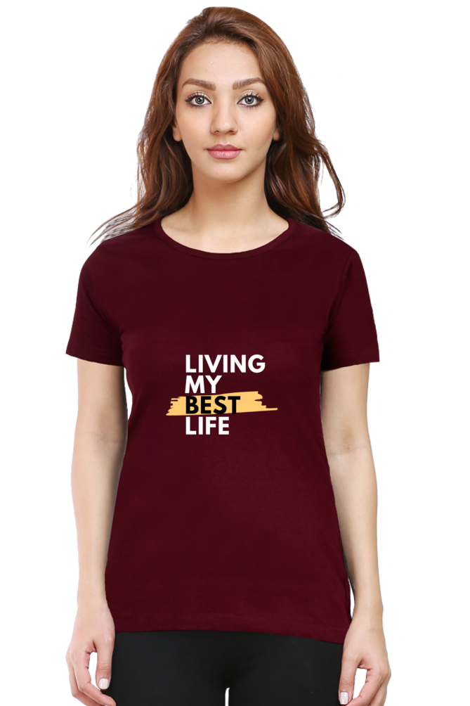 printed t shirts for women living my best life printed t shirts ladies