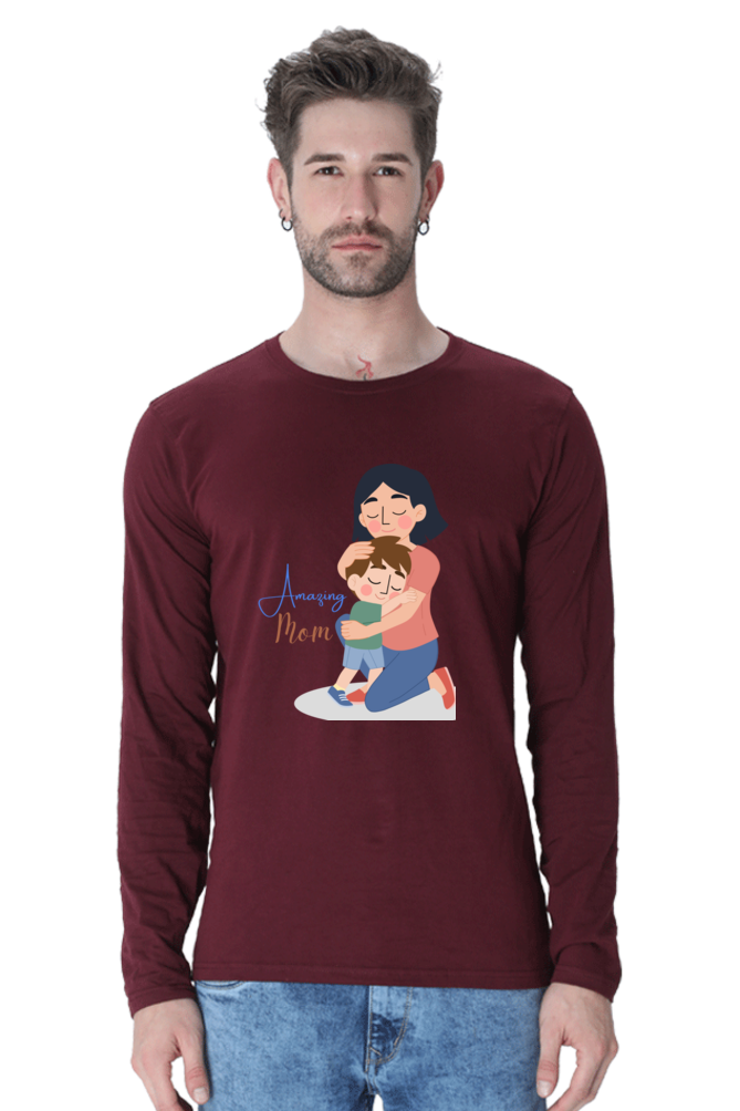 Printed Full Sleeve T Shirts amazing mom Full Sleeve Plain T Shirts