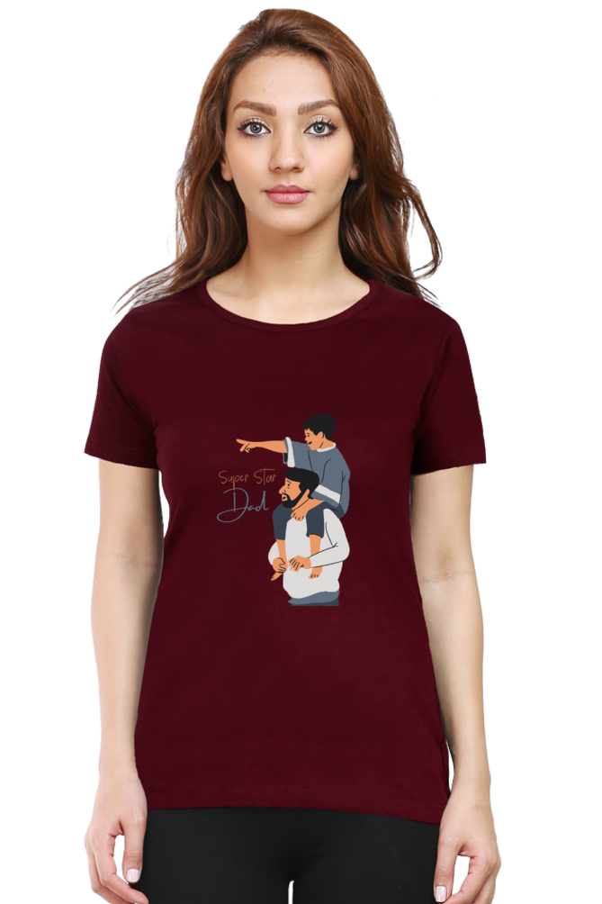 printed t shirts for women super star dad printed t shirts customised