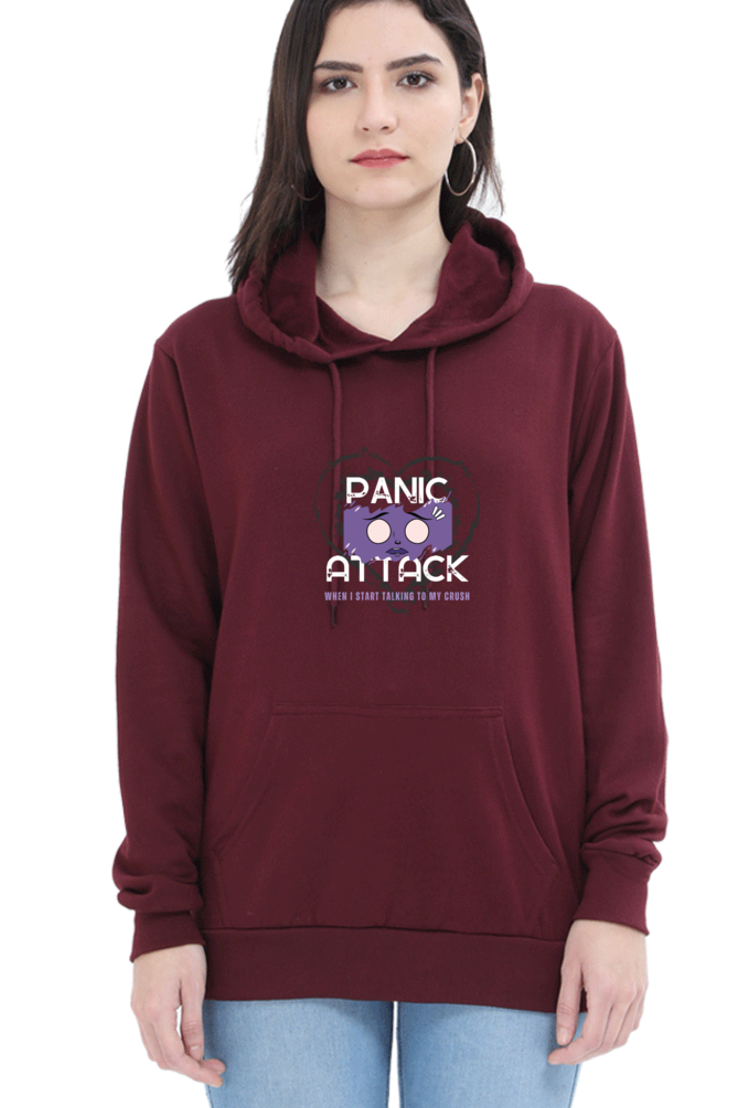 hoodies for women panic attack printed hoodie