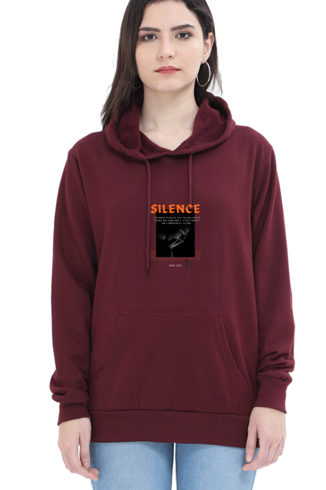 hoodies for women silence printed hoodies for women