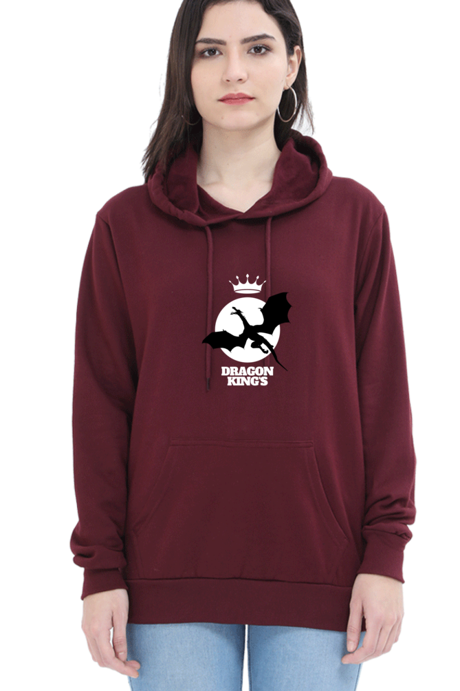 hoodies for women's dragon king printed hoodie