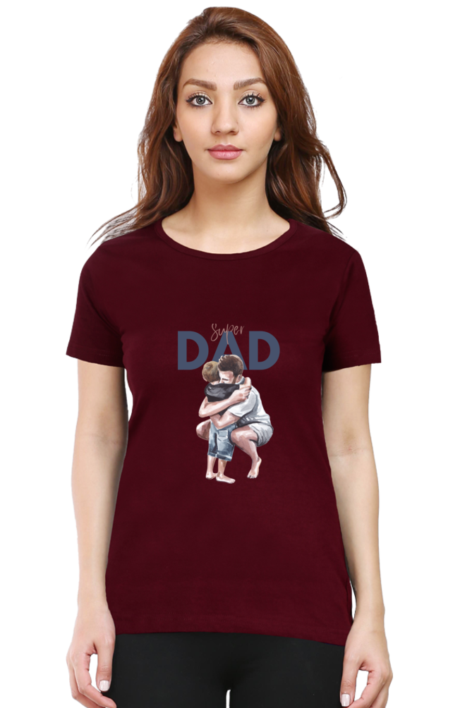 printed t shirts for women super dad printed t shirts ladies