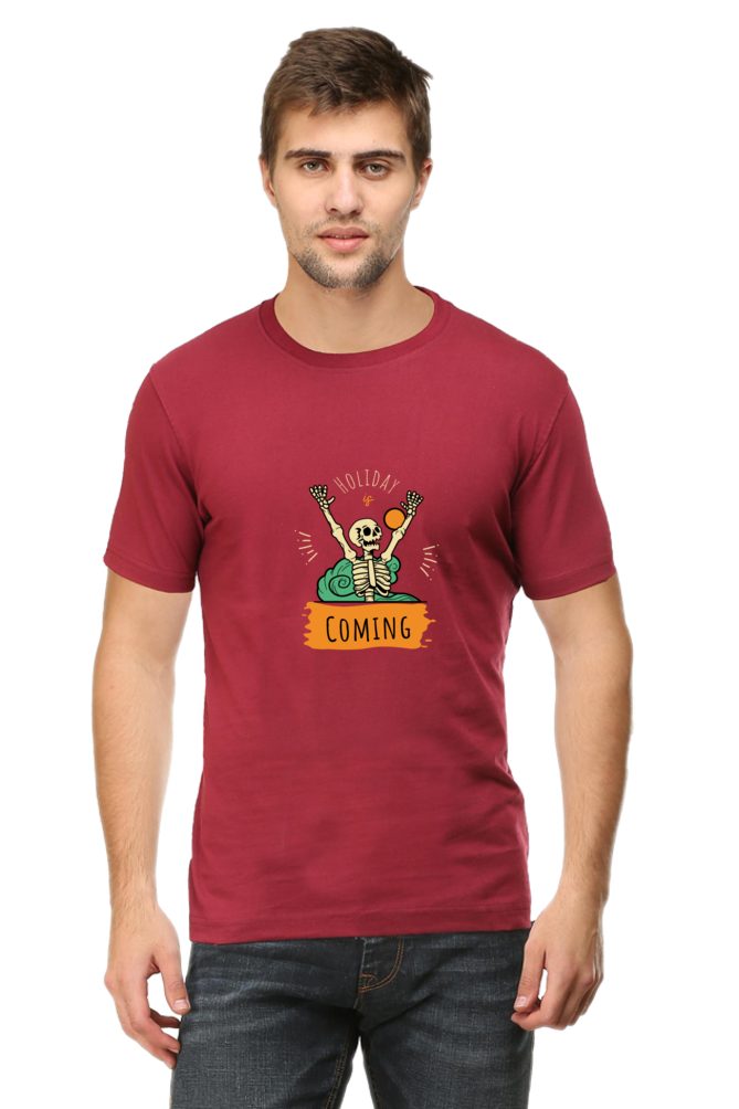 Printed T Shirts for Men holidays coming Printed t-Shirts Customised