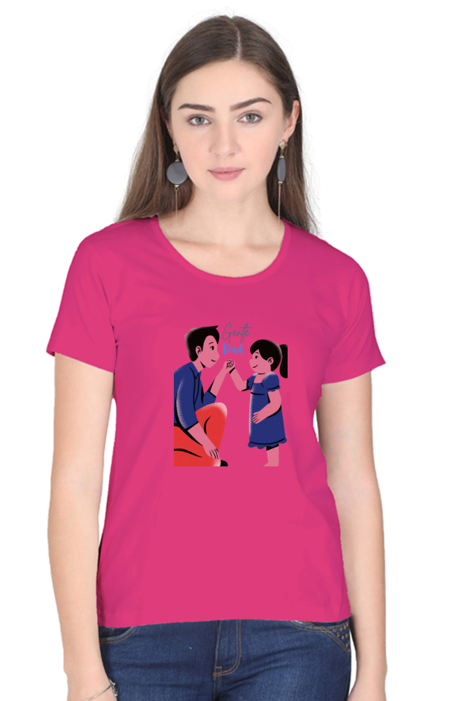 printed t shirts for women gentle dad print to t shirt