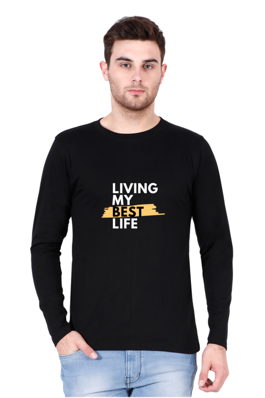 Printed Full Sleeve T Shirts best life Printed Full Sleeve TShirts