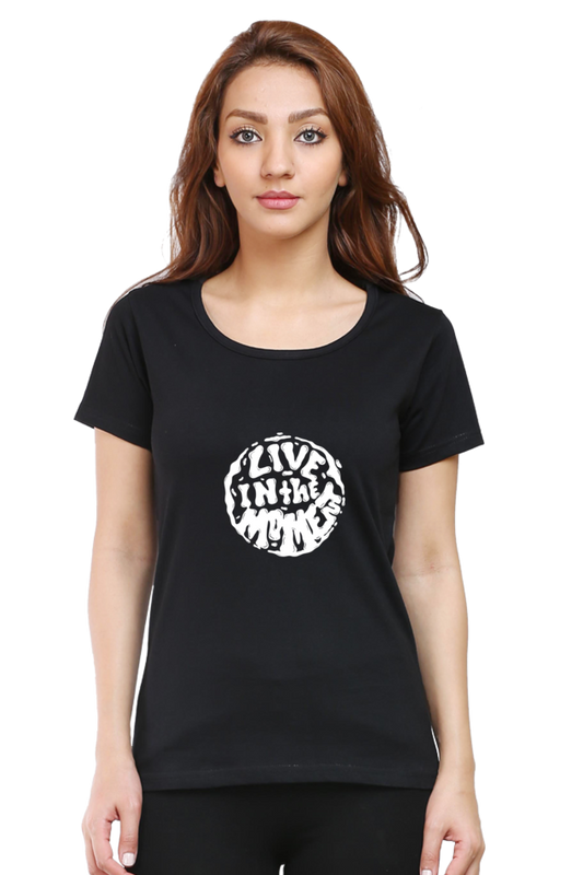 printed t shirts for women live in the moment printed t shirts womens