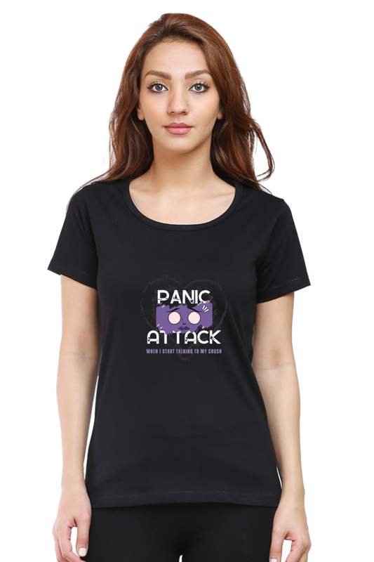 printed t shirts for women panic attack printed t shirts customised