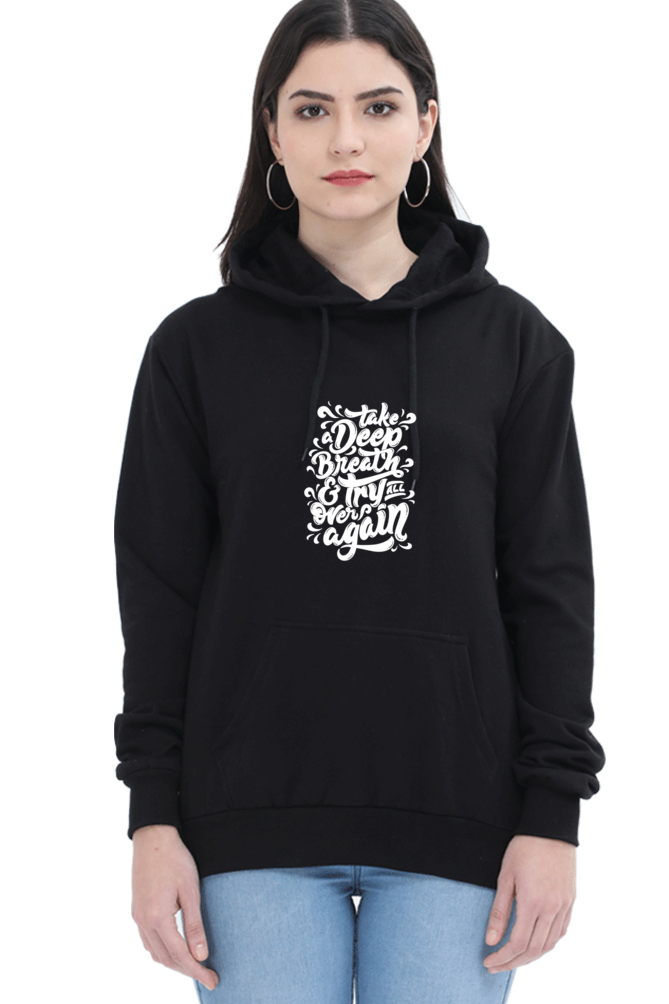 hoodies for women deep breath printed hoodies for women