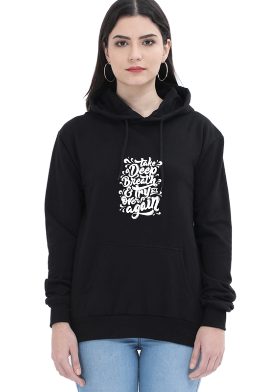 hoodies for women deep breath printed hoodies for women