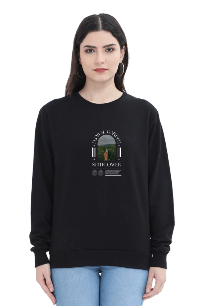 sweatshirts for women floral garden womens sweatshirts grey