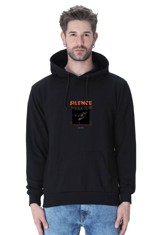 Hoodies Essential silence Hoodies With Print On Black