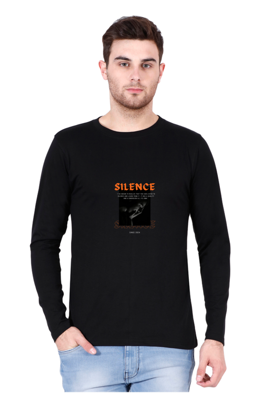 Printed Full Sleeve T Shirts silence Full Sleeve Plain T Shirts