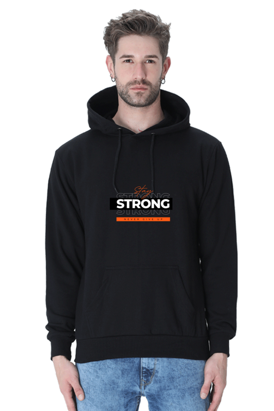 Hoodies Essential strong Hoodies With Print On Black