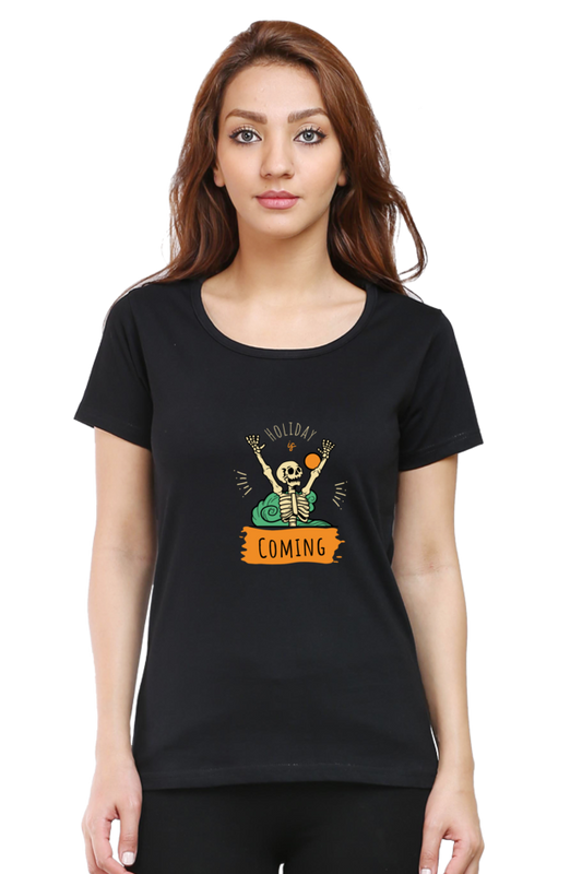 printed t shirts for women holidays coming print to t shirt