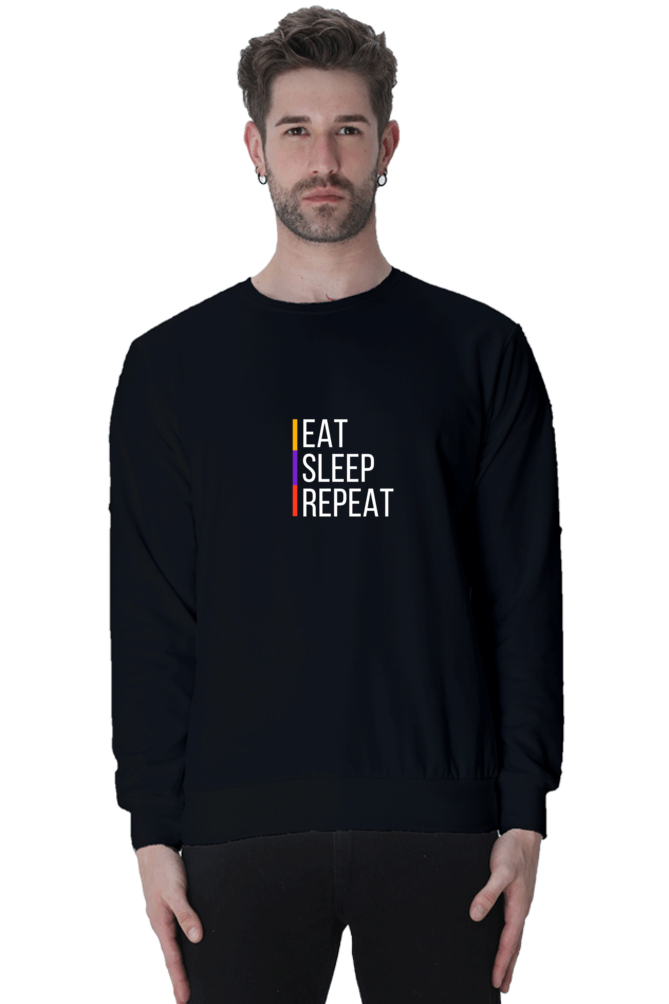 sweatshirts for men eat sleep repeat printed sweatshirts for men