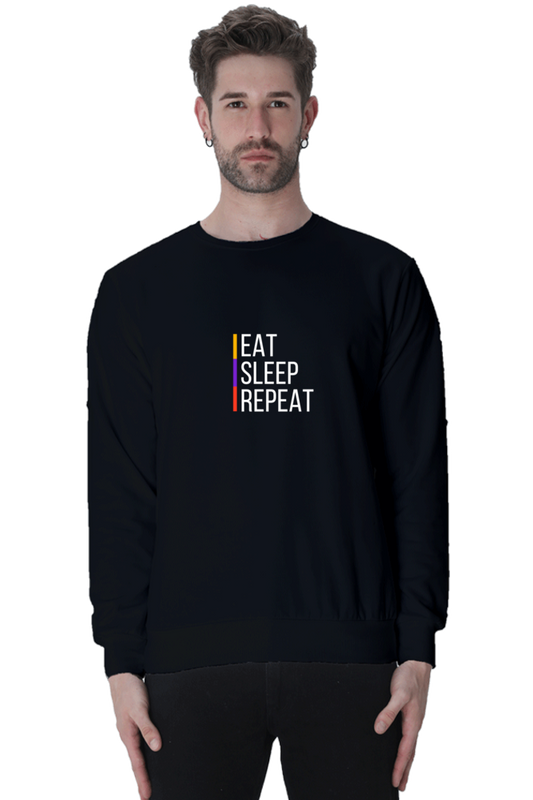 sweatshirts for men eat sleep repeat printed sweatshirts for men