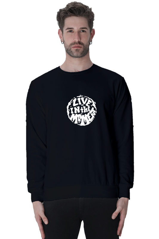 sweatshirts for men live in the moment mens printed sweatshirts