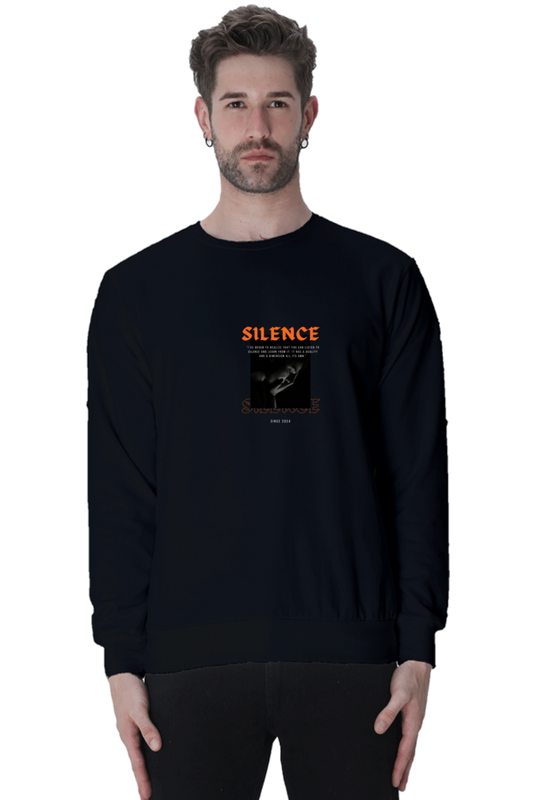 sweatshirts for men silence printed sweatshirt for men