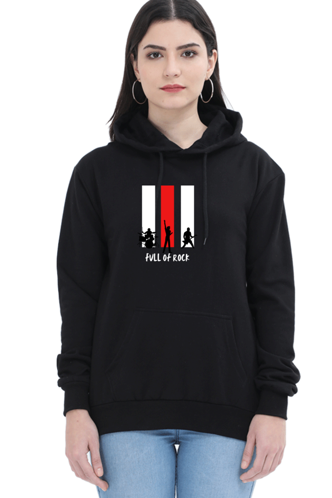 hoodies for women full of rock printed hoodies for women