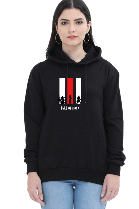 hoodies for women full of rock printed hoodies for women